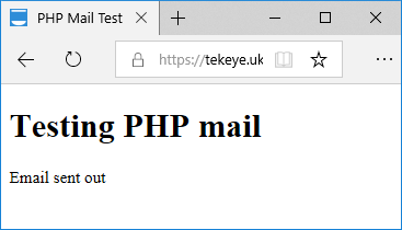 test PHP mail